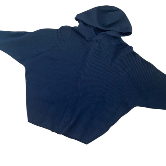 For The Republic Dolman Sleeve Ribbed Hoodie Women’s Medium Black - Picture 6 of 11